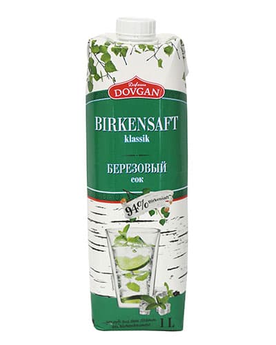 6x DOVGAN Birkensaft Klassik 1 L