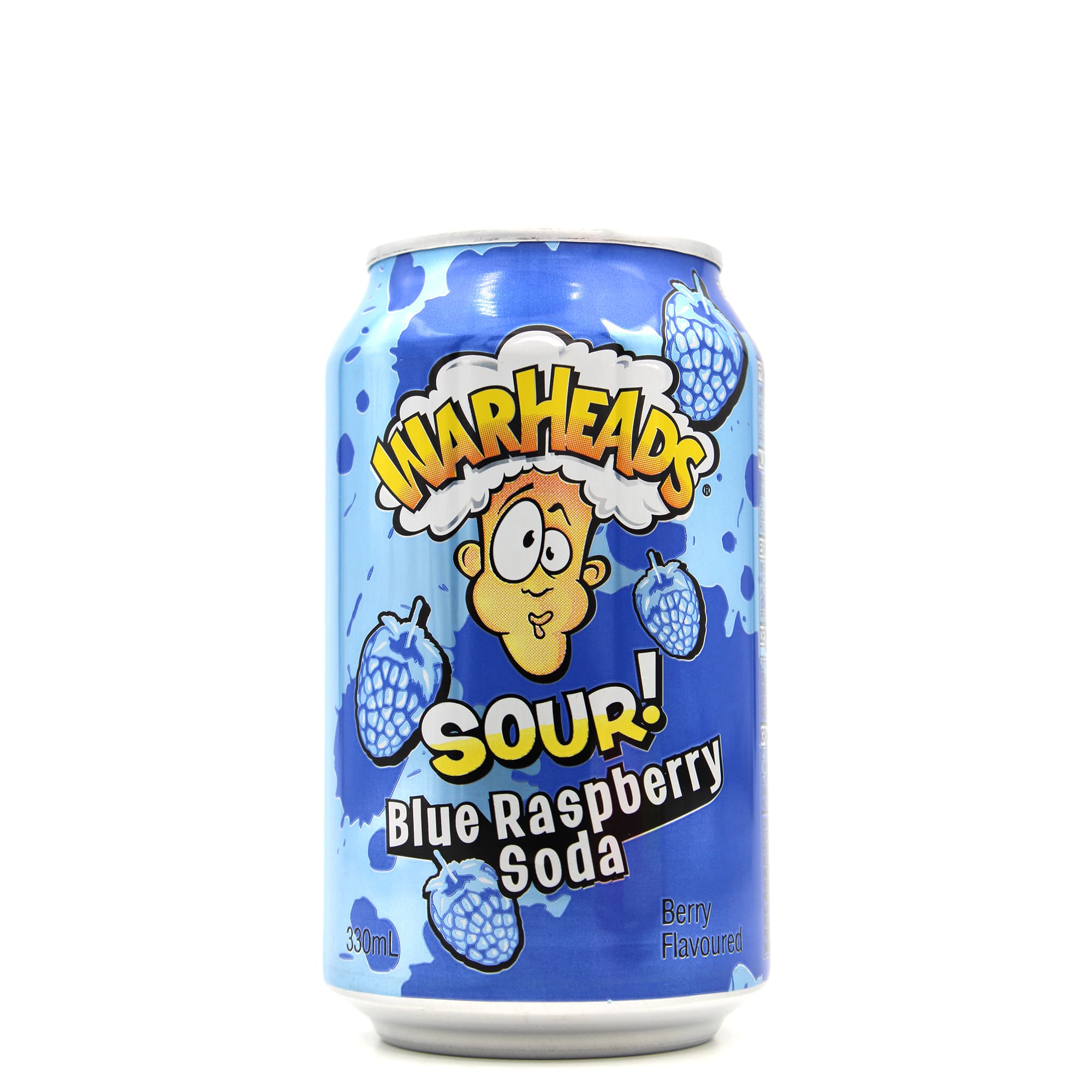 Warheads Sour Blue Raspberry Soda 330 ml – Saure Blaubeer-Limonade aus den USA