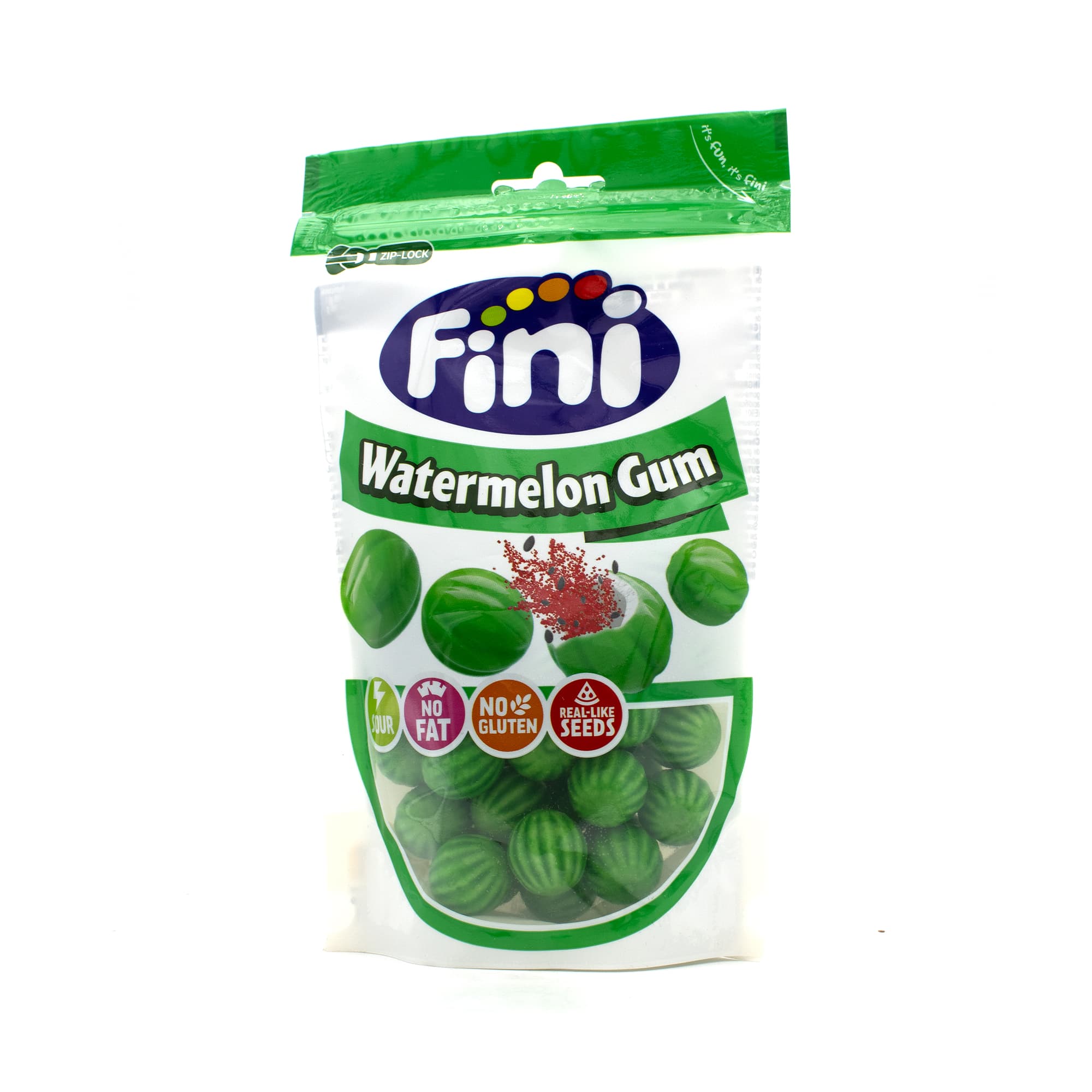 Fini Watermelon Gum 165g – Saure Kaugummikugeln Wassermelone