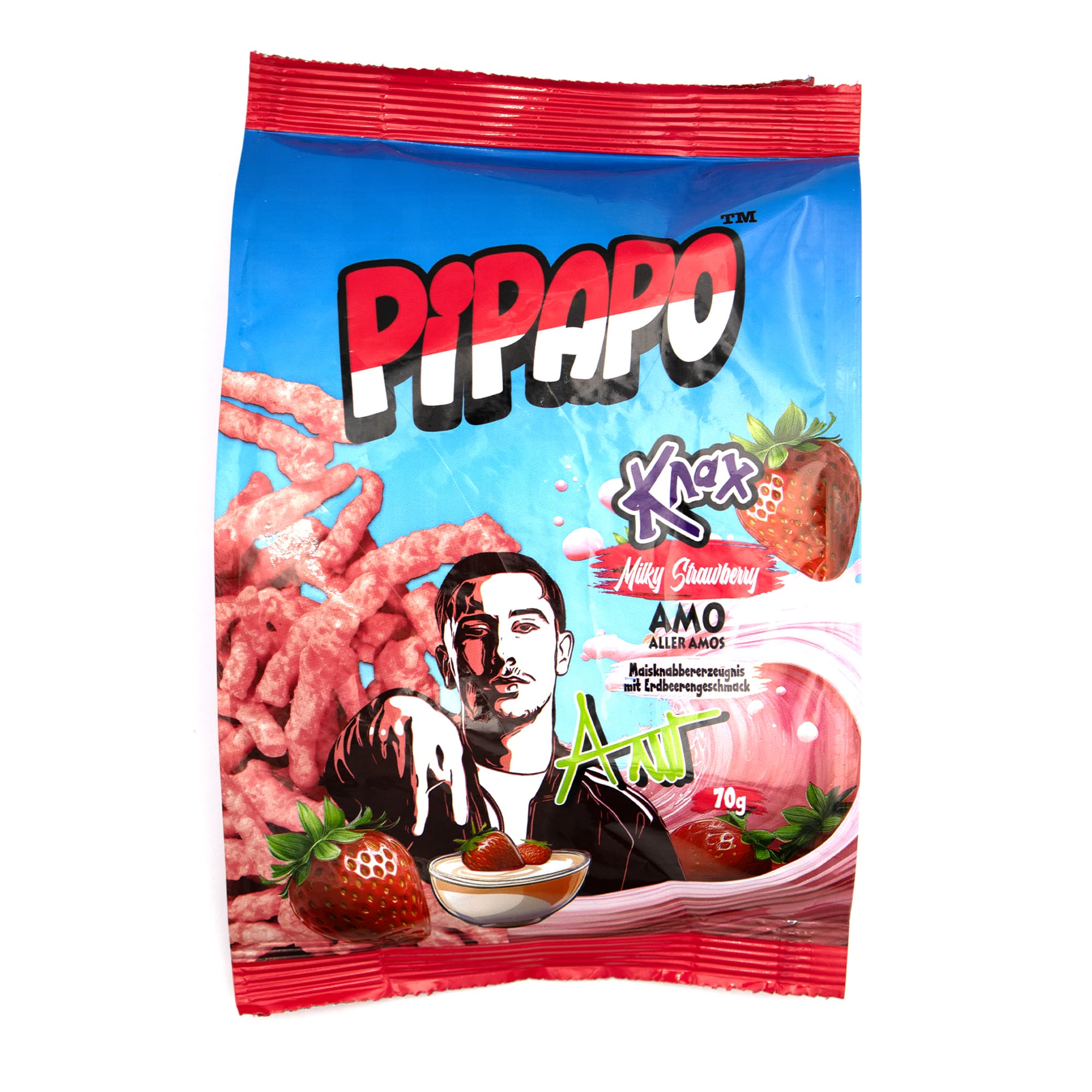 Pipapo Knax Milky Strawberry 70g – Erdbeer-Milch Crunch