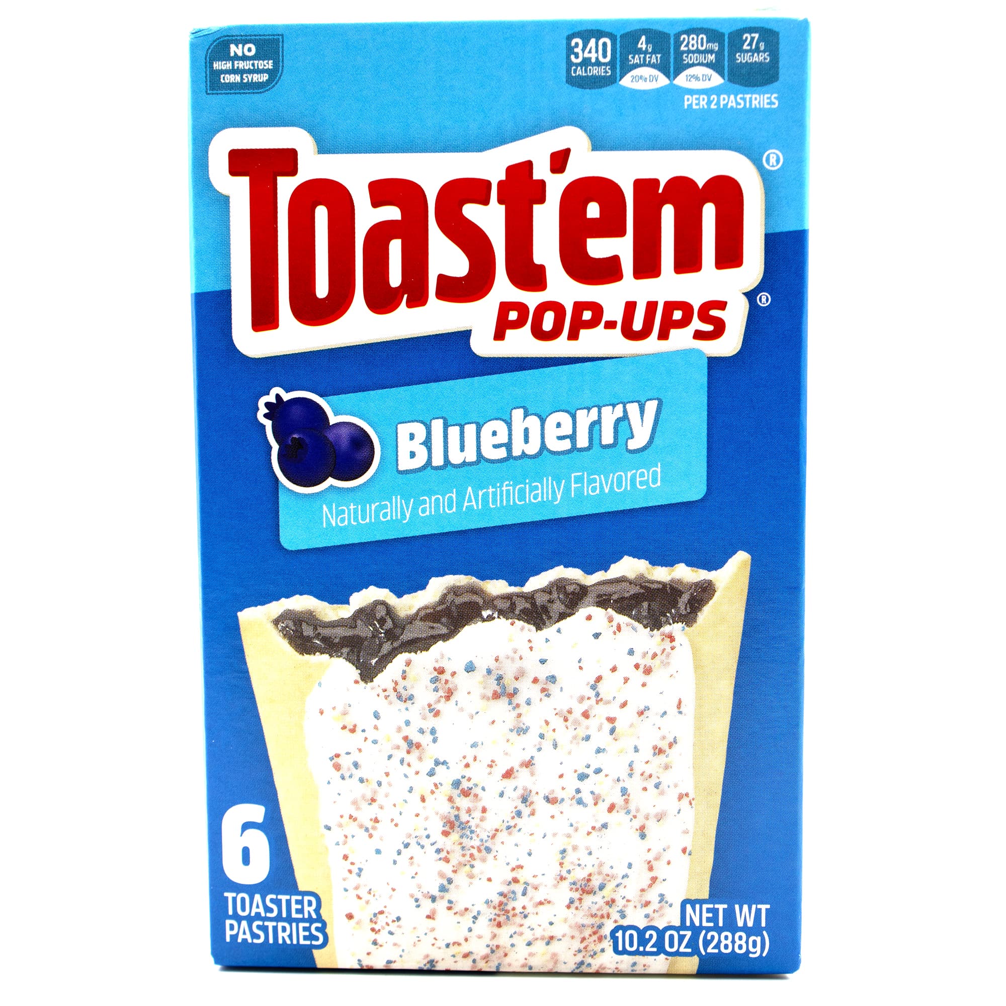 Toast'Em Pop-Ups Frosted Blueberry Pastries 288g