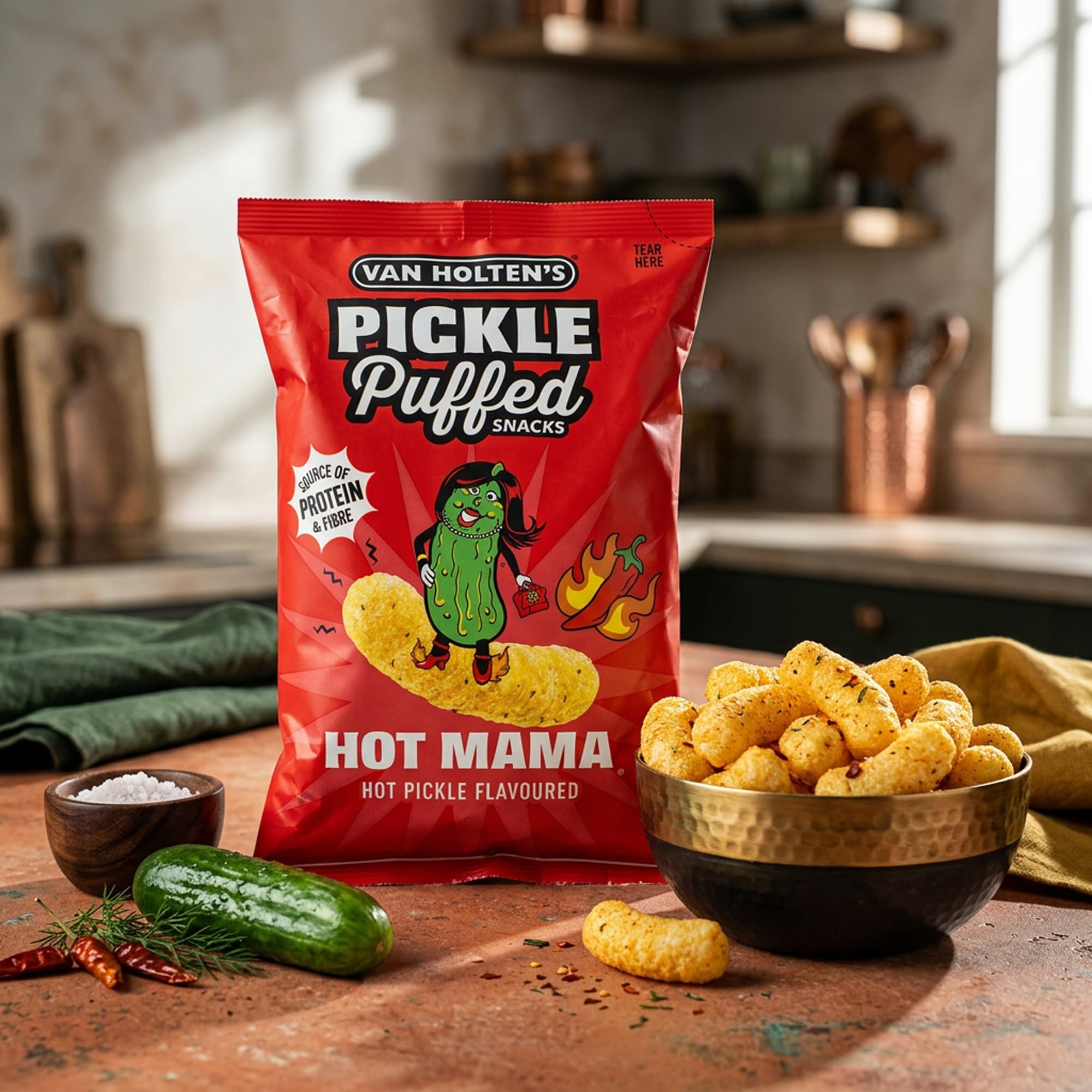 Van Holten's Pickle Puffs Hot Mama 90g