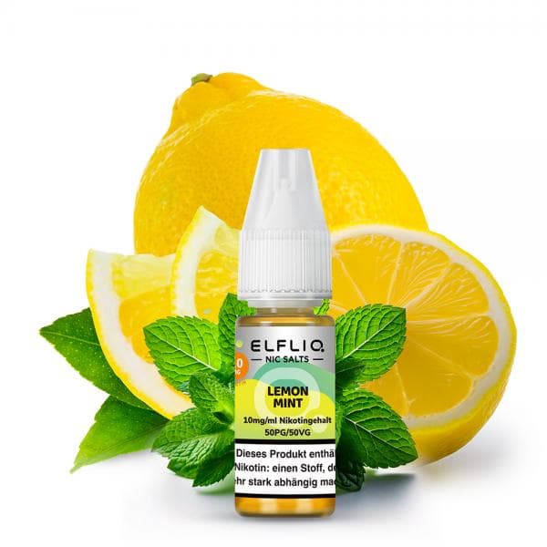 ELFBAR ELFLIQ Lemon Mint Nikotinsalz Liquid 10 ml 10mg Nikotinmenge